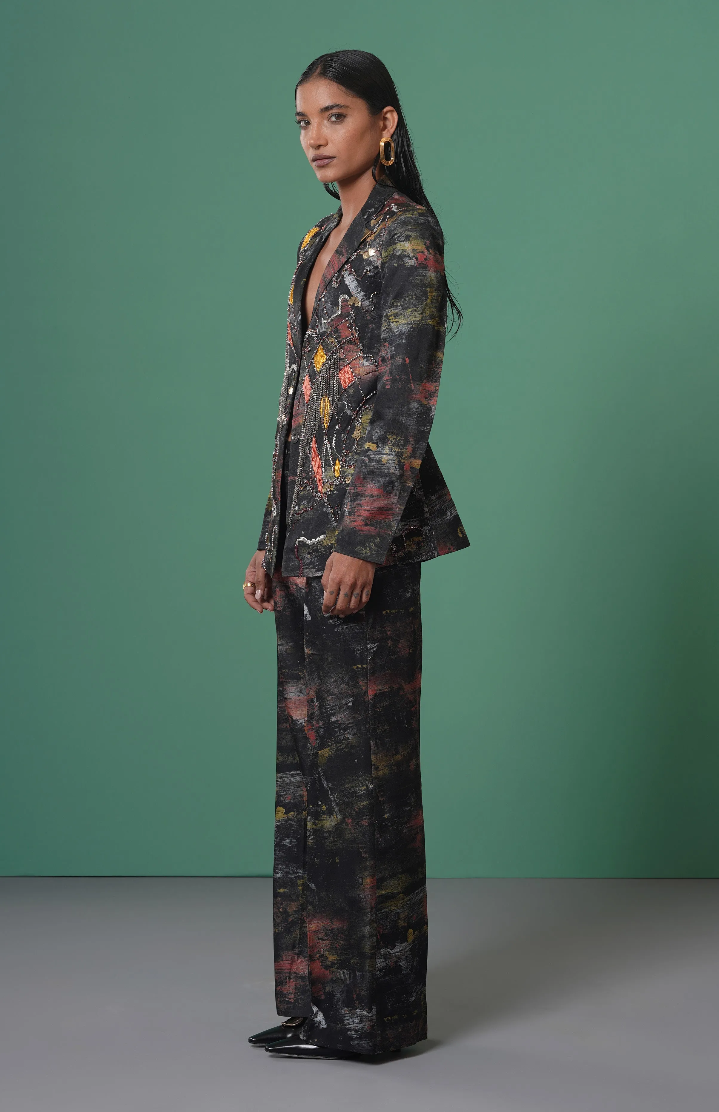 Kagé embroidered blazer and trousers