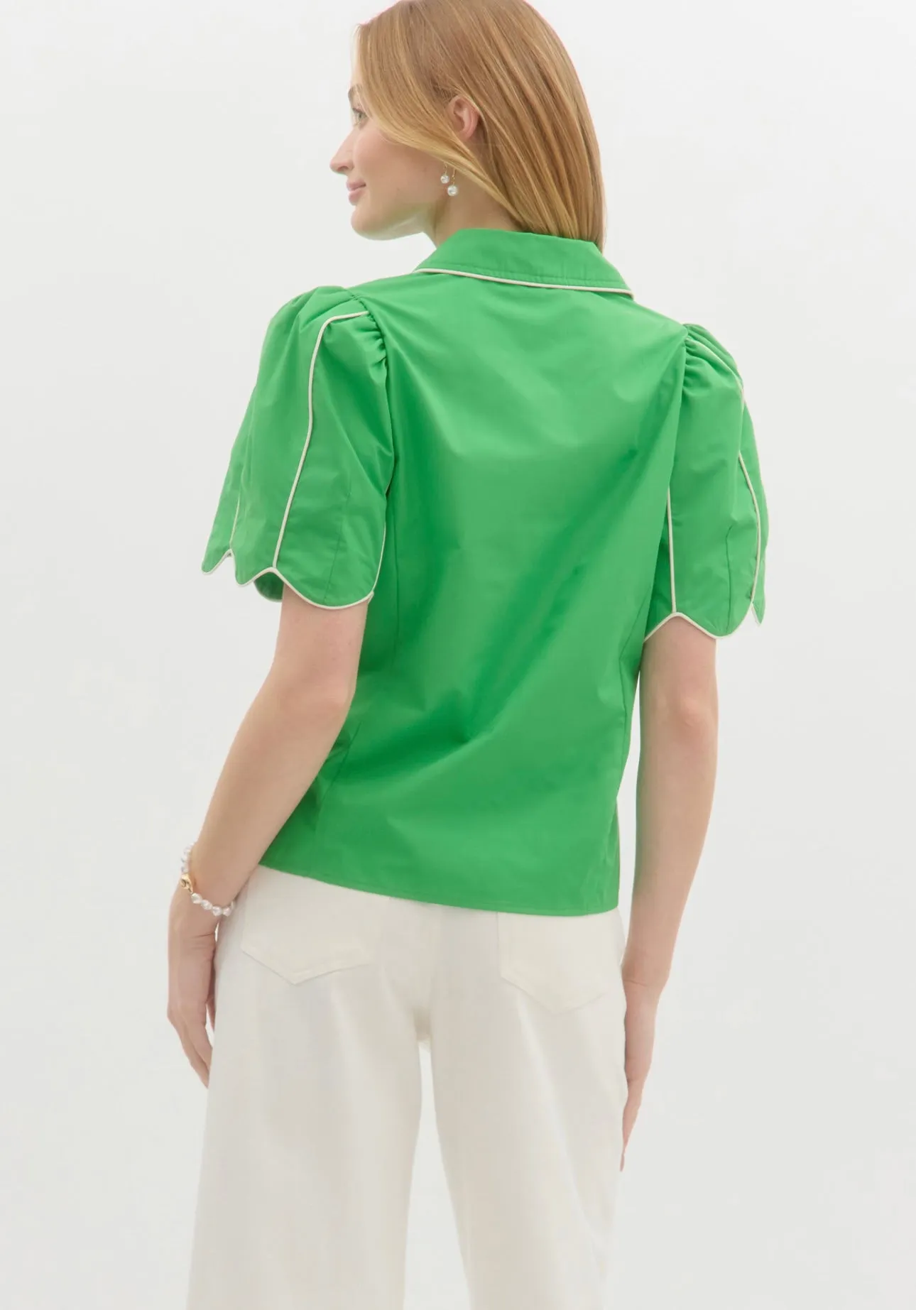 Kelly Green Tulip Blouse