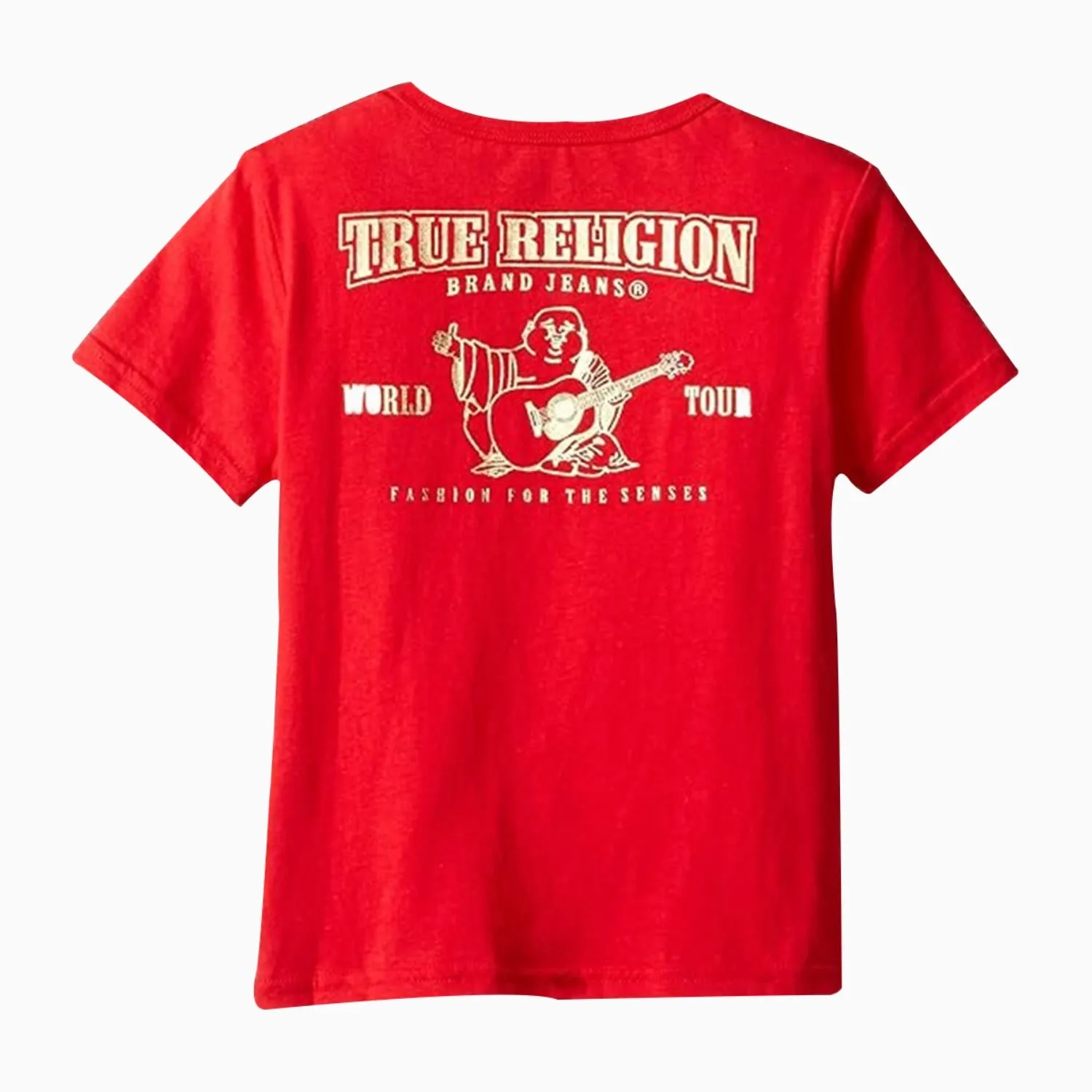 Kid's Gold Buddha Logo Short Sleeves T Shirt