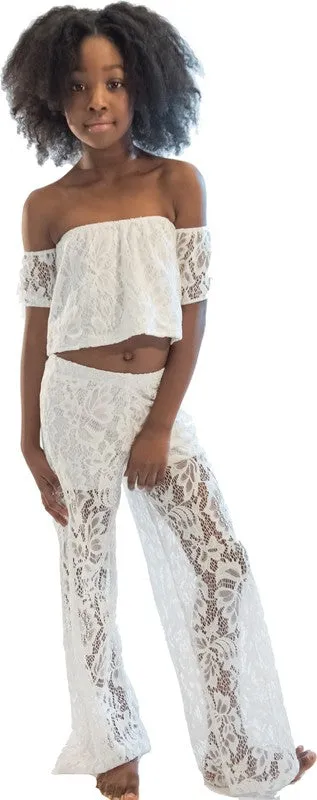 KIDS LACE PALAZZO TOP