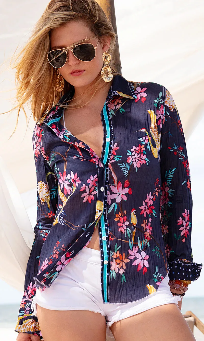 Kyoto Indigo Blouse