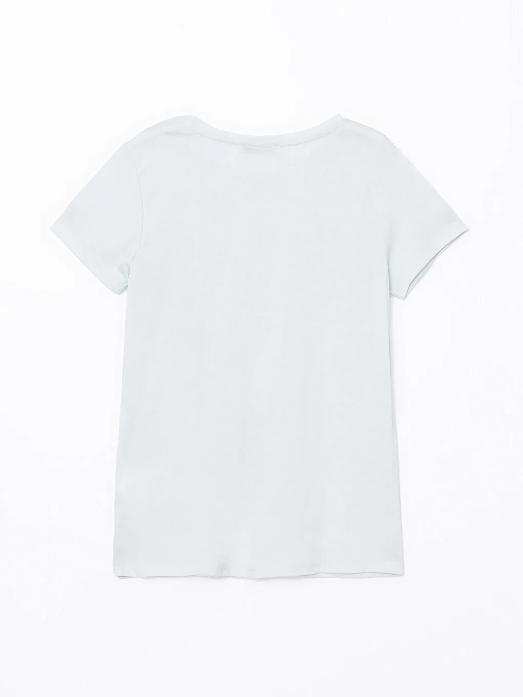 LCWAIKIKI Classic Gray Crew Neck Embroidered Women T-Shirt