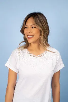 LDS Sslv Embroidered Tops