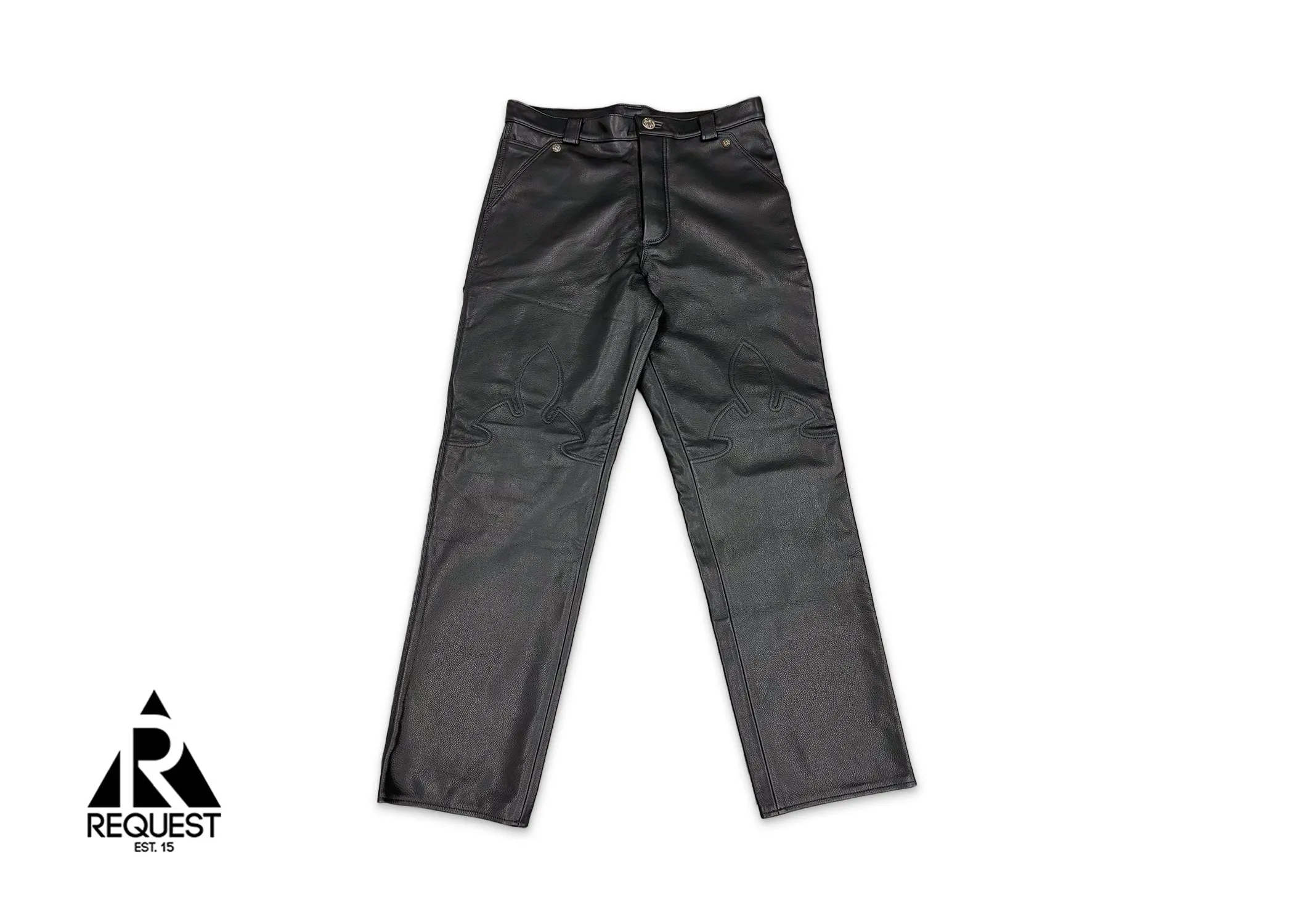 Le Fleur Leather Carpenter Pant "Black"