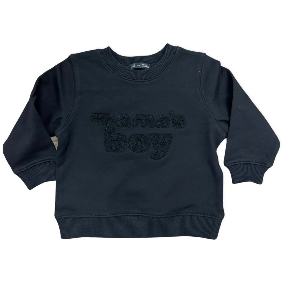 Le La Lo Mama's Boy Chenille Sweatshirt - Mini
