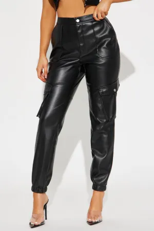 Leather Cargo Pants