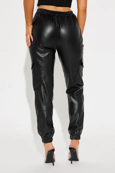 Leather Cargo Pants