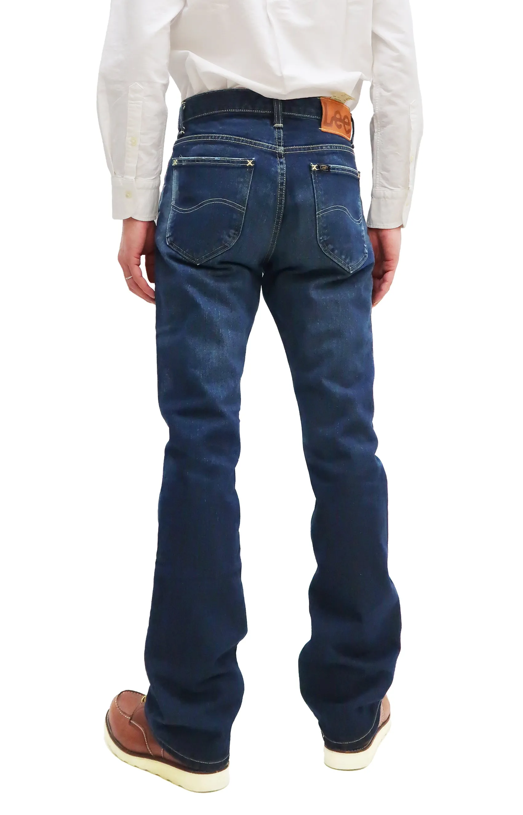 Lee Bootcut Jeans 102 LM8102 Men's Regular Fit Boot Cut Jean LM8102-526 Non-stretch Pre-Faded Blue Indigo Denim