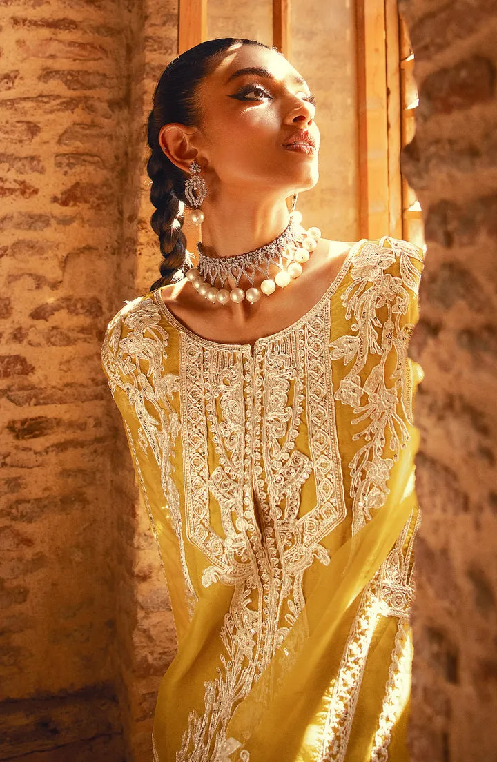 Lemon Yellow Embroidered Pakistani Salwar Kameez Dupatta Salwar Suit