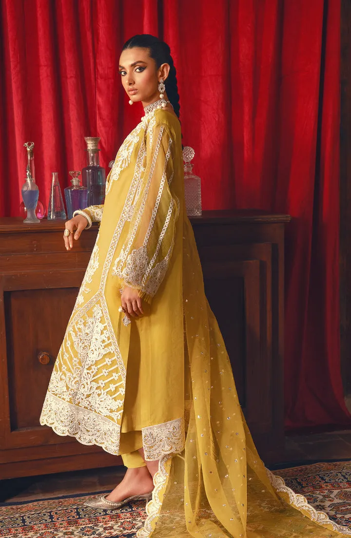 Lemon Yellow Embroidered Pakistani Salwar Kameez Dupatta Salwar Suit