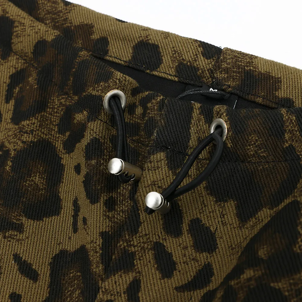 LeopardFit Wide-Leg Casual Trousers