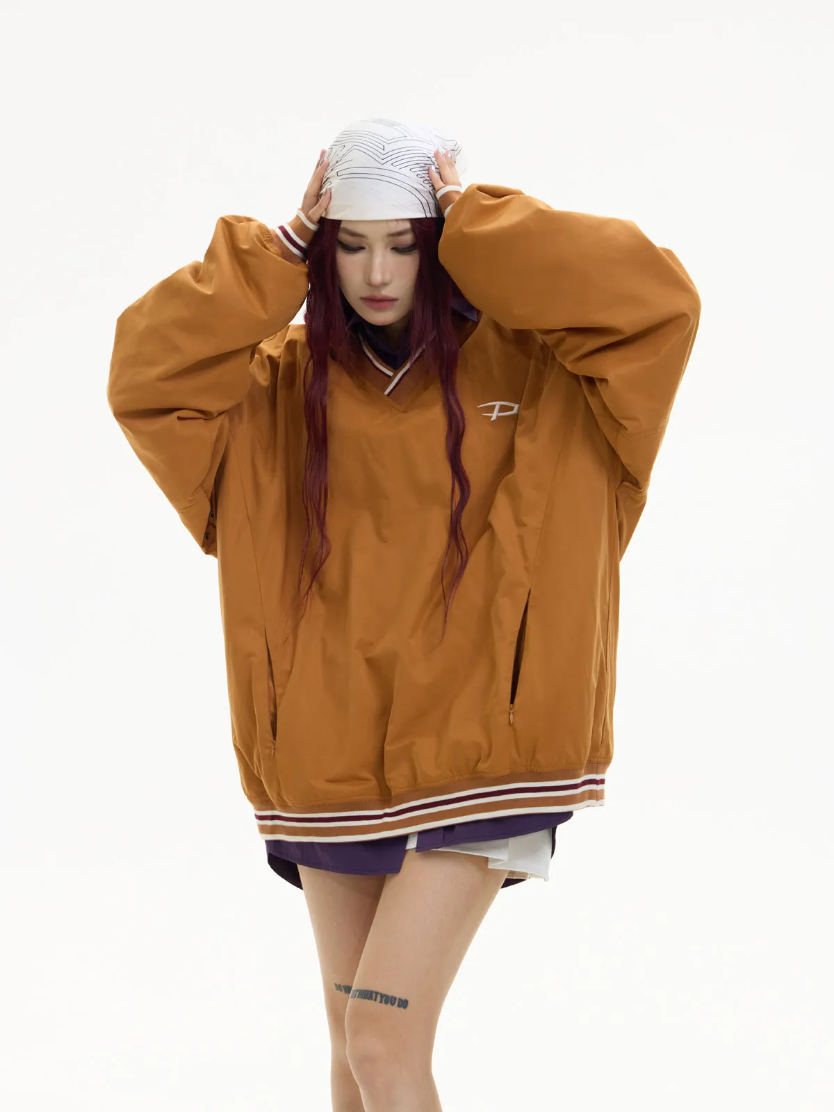 LOGO Embroidered Retro Sports Sweater
