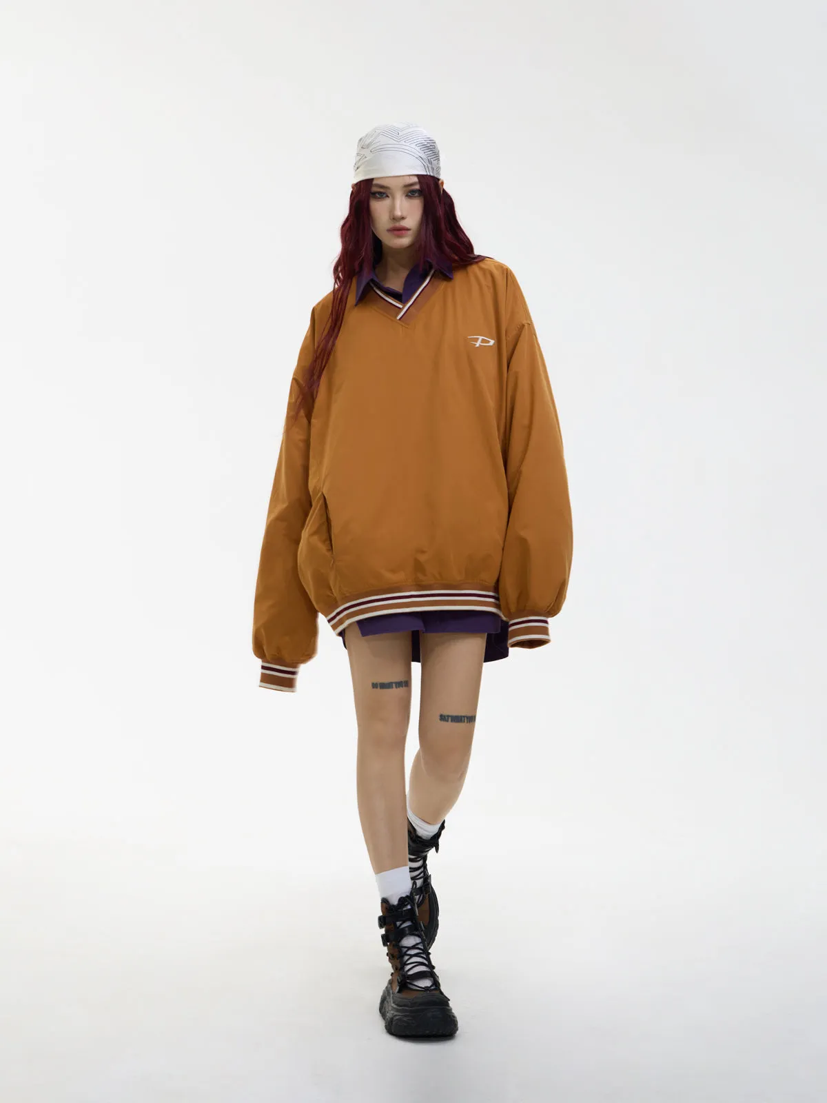 LOGO Embroidered Retro Sports Sweater