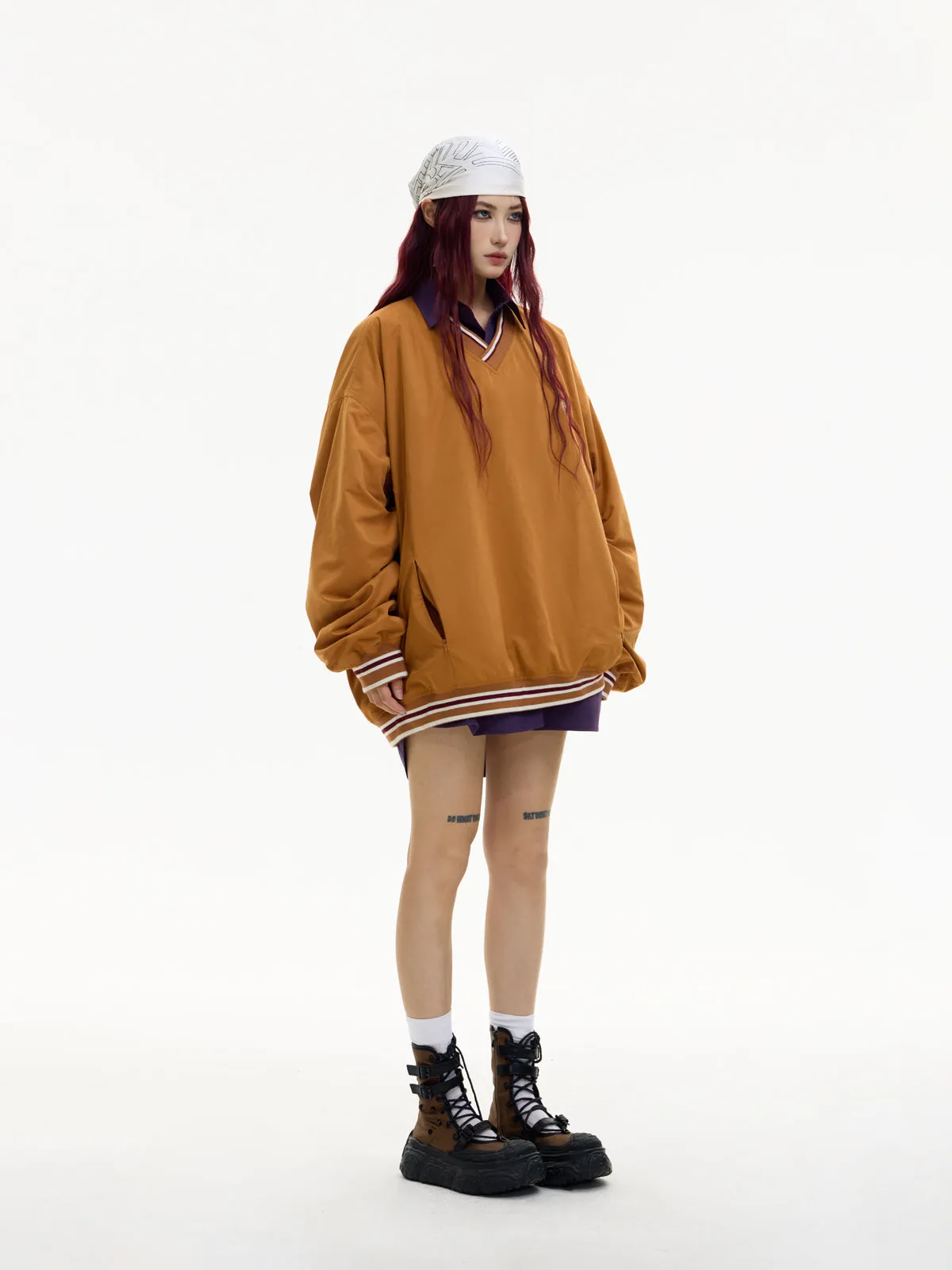 LOGO Embroidered Retro Sports Sweater