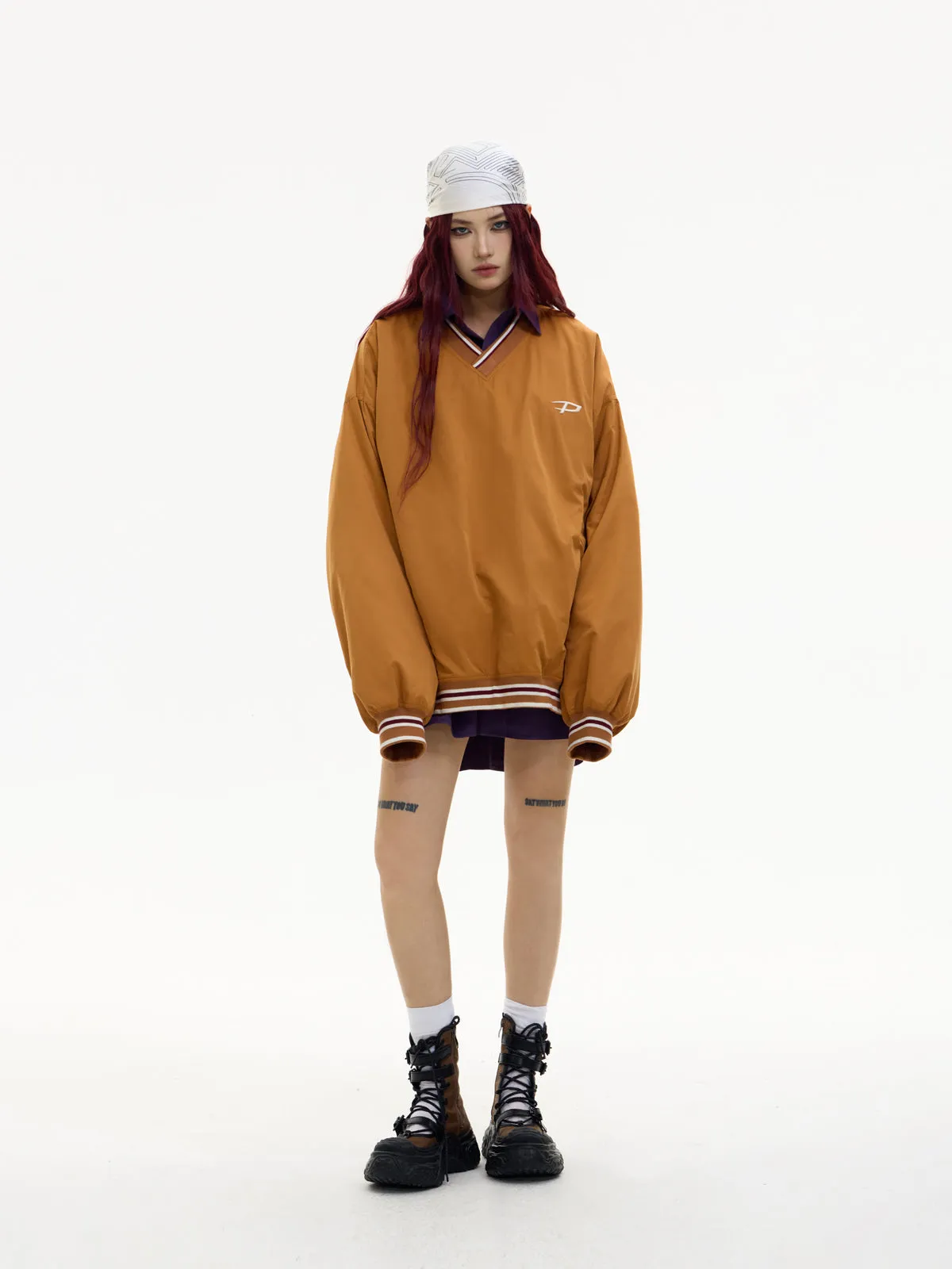 LOGO Embroidered Retro Sports Sweater