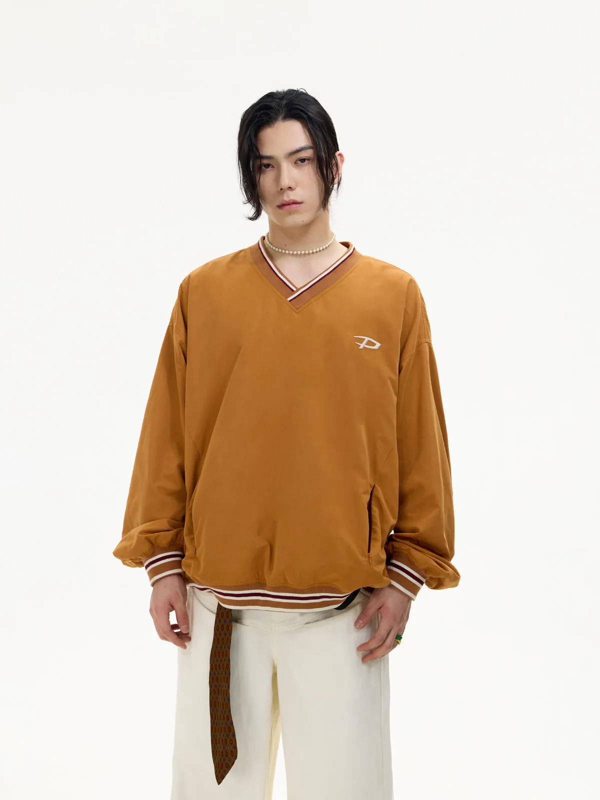 LOGO Embroidered Retro Sports Sweater