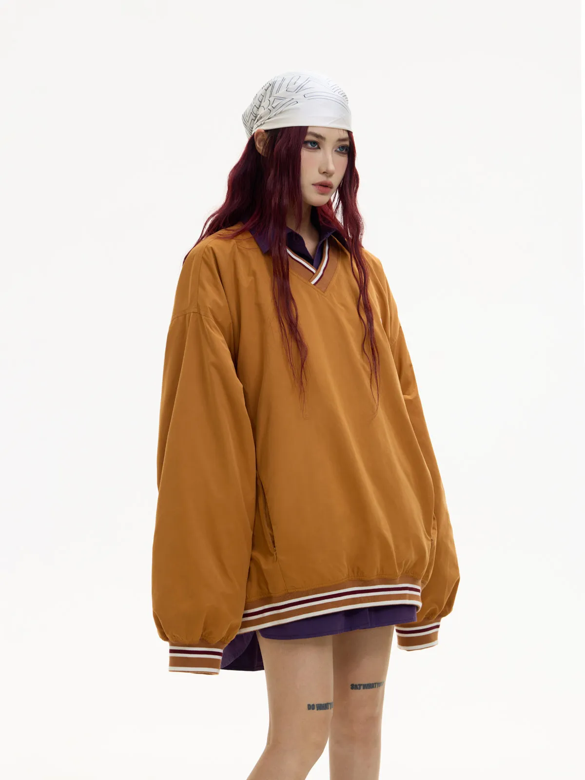LOGO Embroidered Retro Sports Sweater