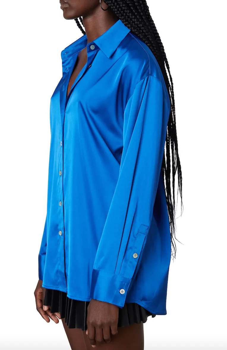 Long Sleeve Collared Button Down Top