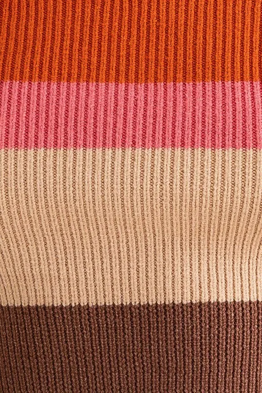 Long Sleeve Stripe Knit Top
