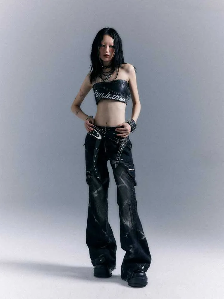 Low waist bootcut pants【s0000010307】
