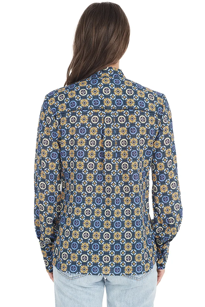L/S Blouse w Neck Tie