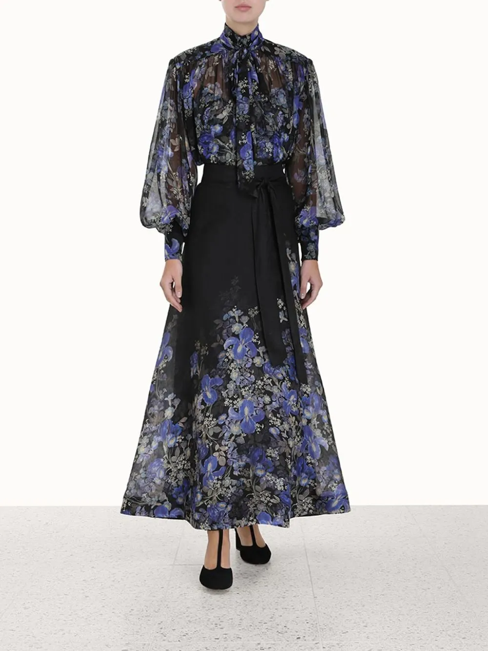 Lyrical Lantern Silk Blouse