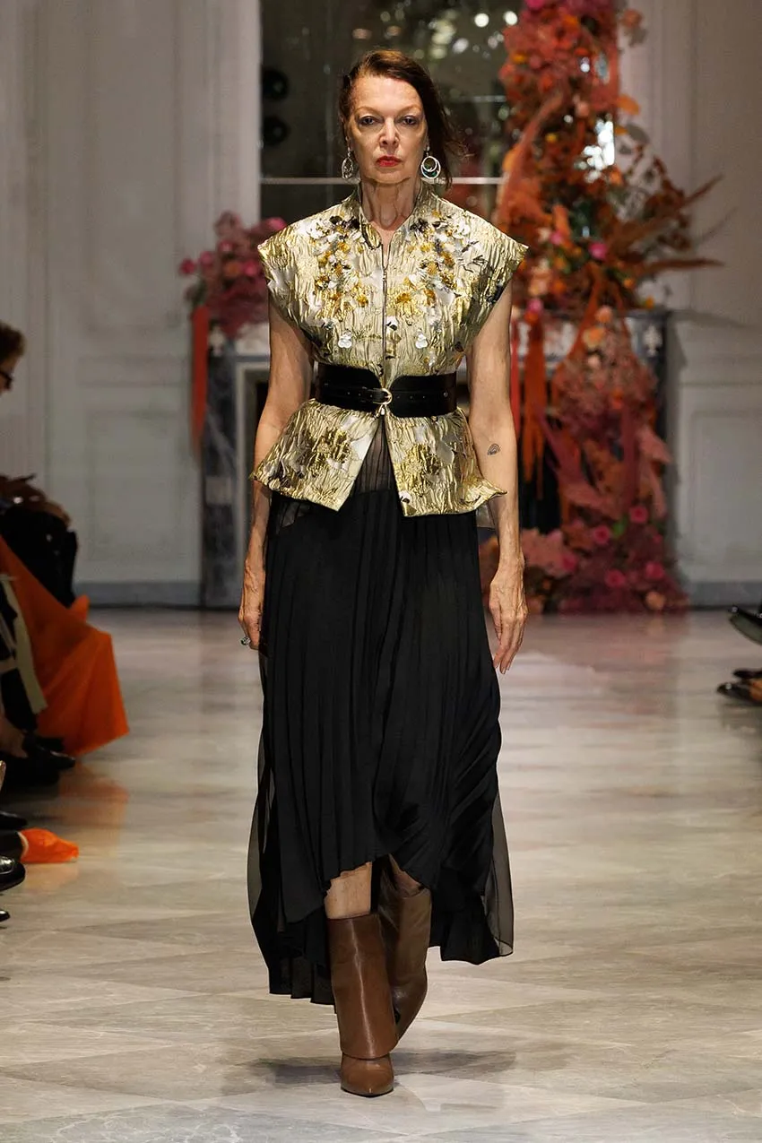 Marble Jacquard Embroidered Vest
