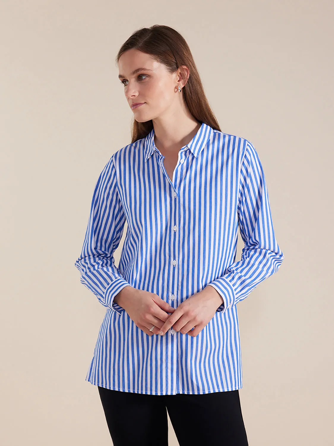 Marco Polo Long Sleeve Essential Stripe Shirt YTMW44638