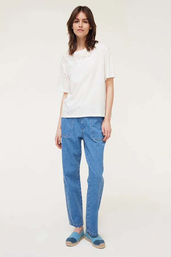 MAUREEN FLORAL EMBROIDERED T-SHIRT