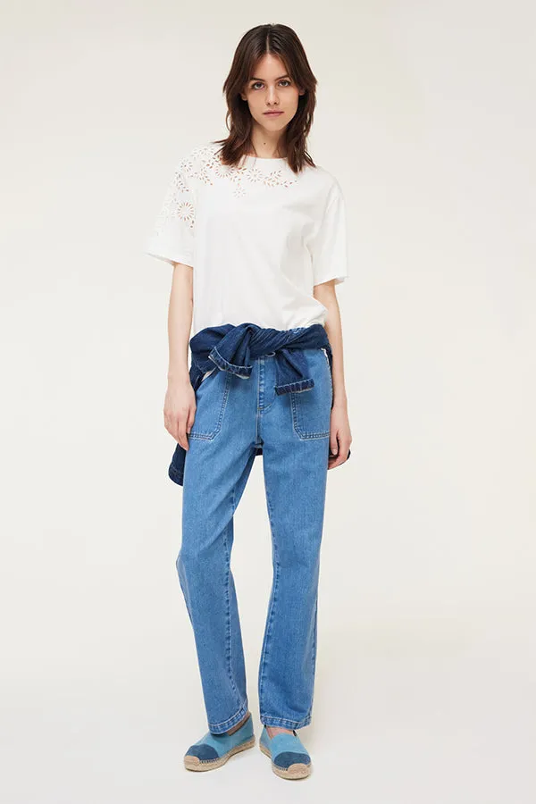 MAUREEN FLORAL EMBROIDERED T-SHIRT