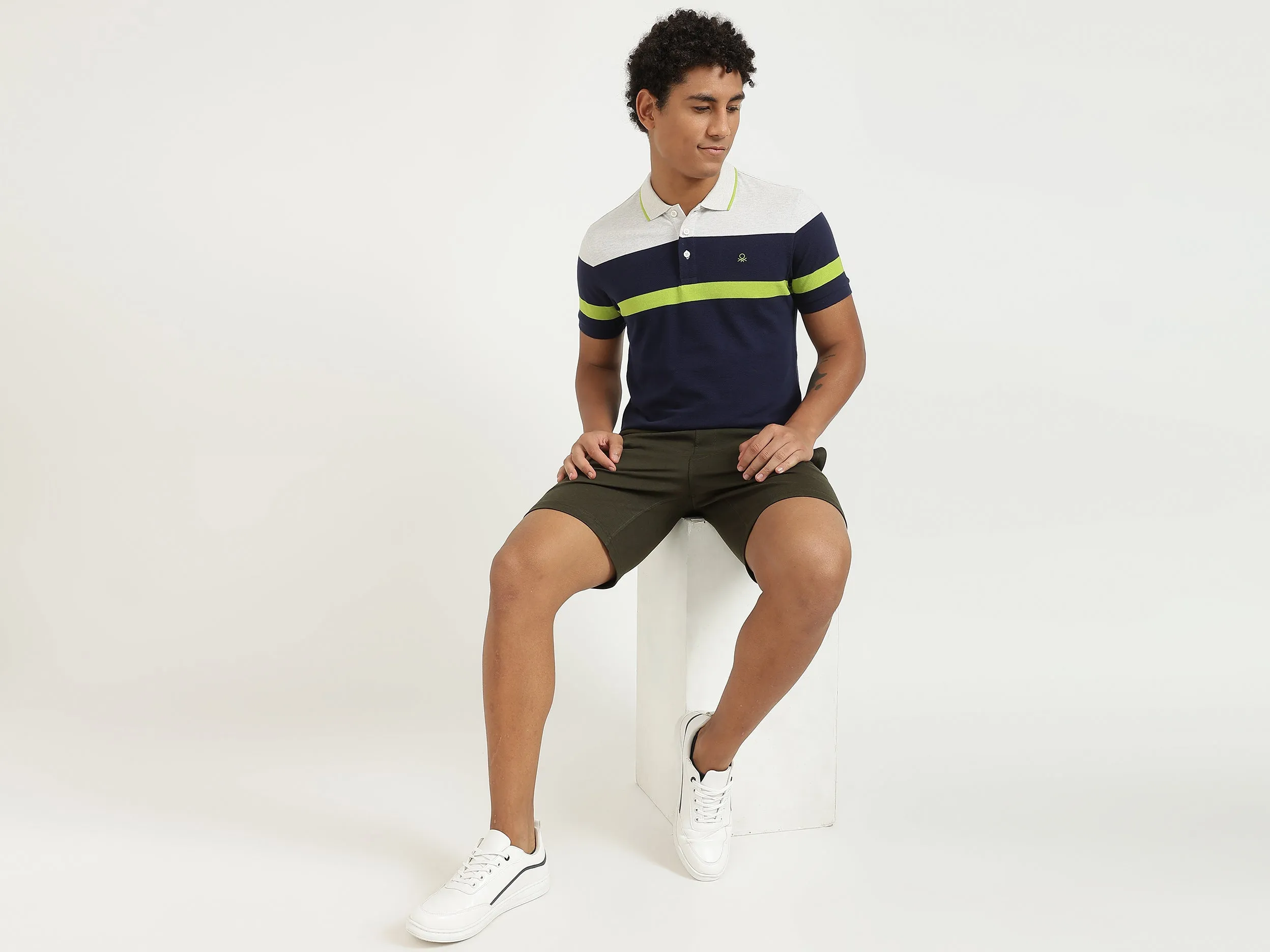 Men Colorblocked Regular Polo T Shirt