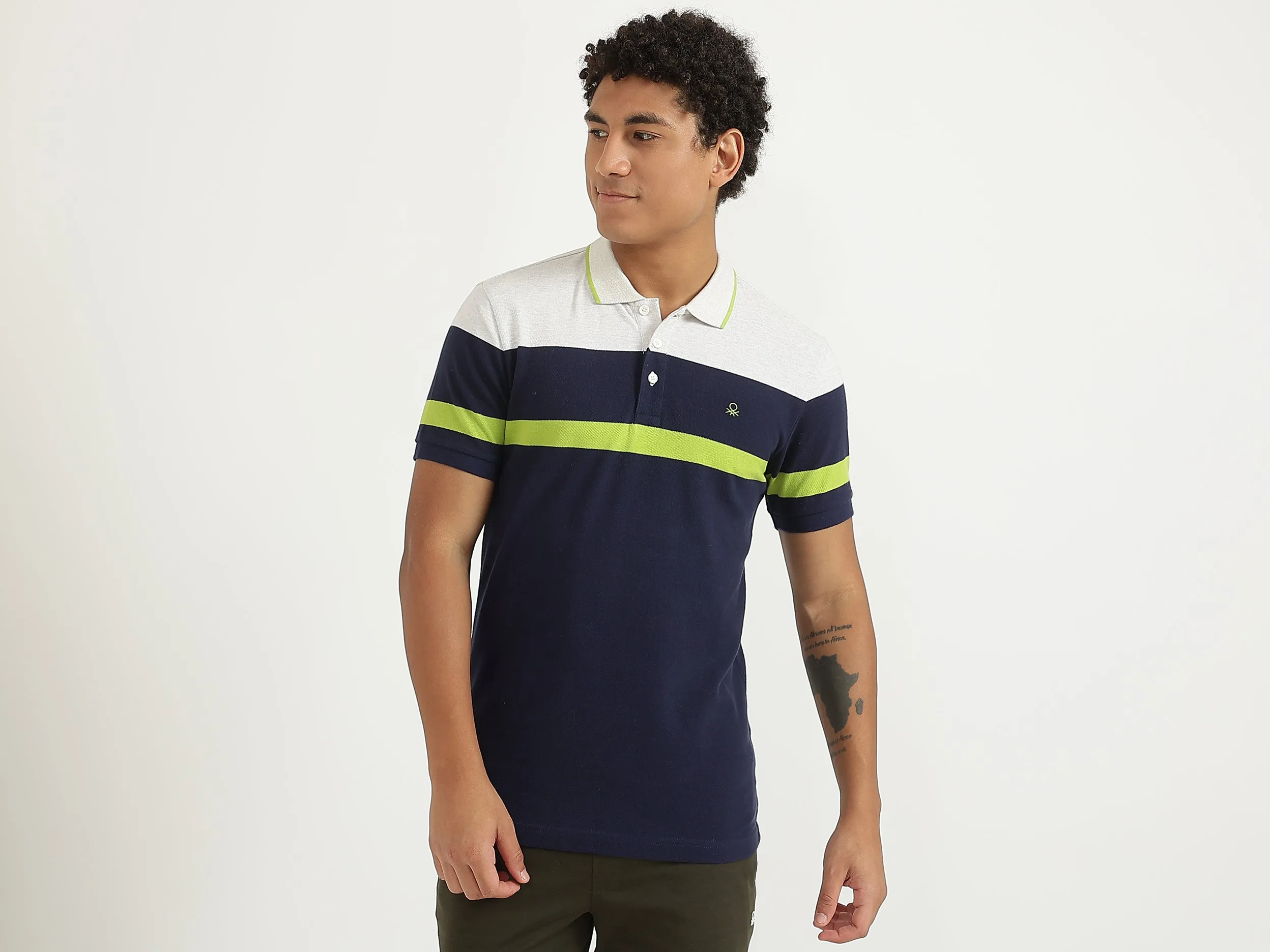 Men Colorblocked Regular Polo T Shirt