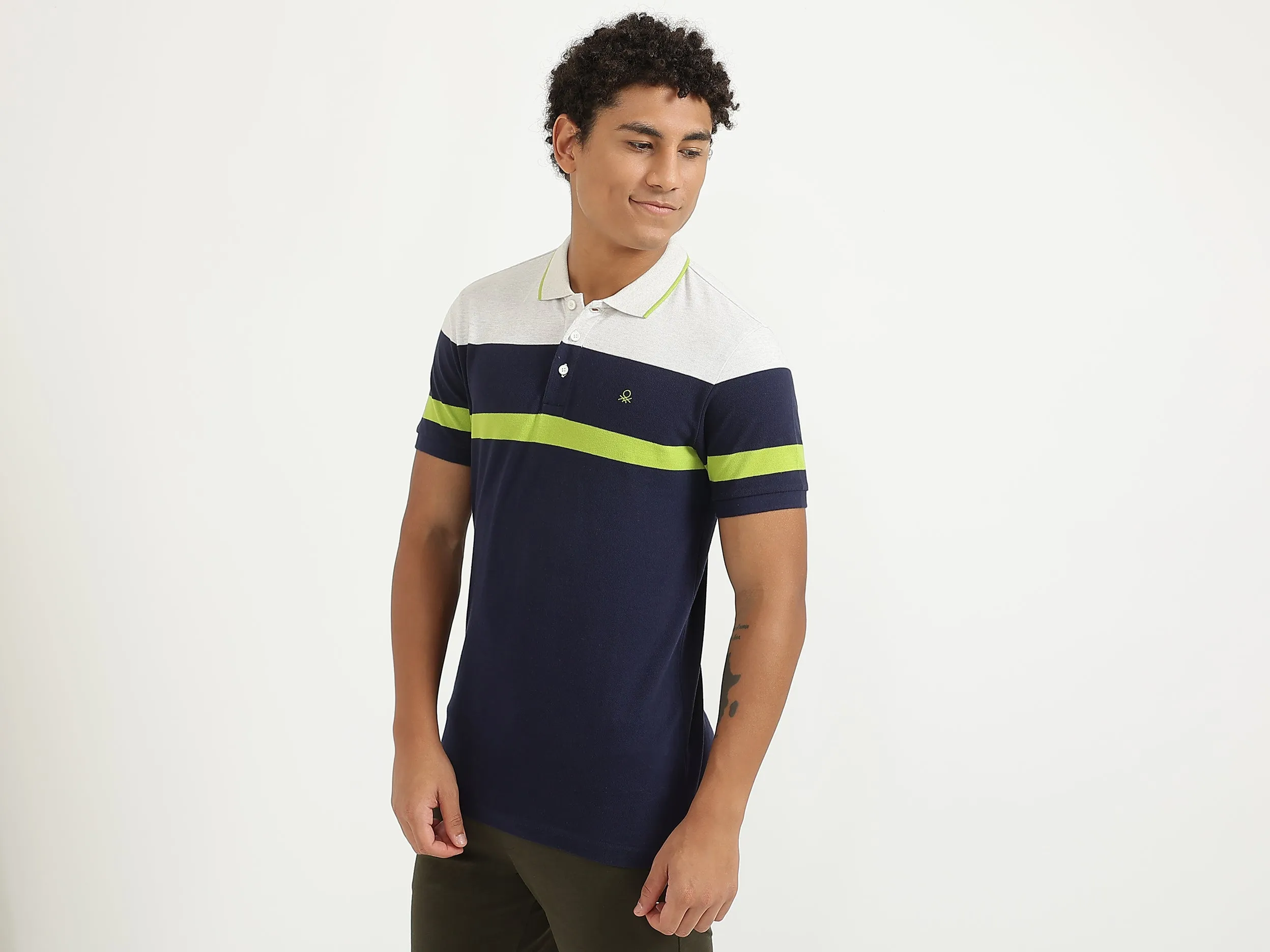 Men Colorblocked Regular Polo T Shirt