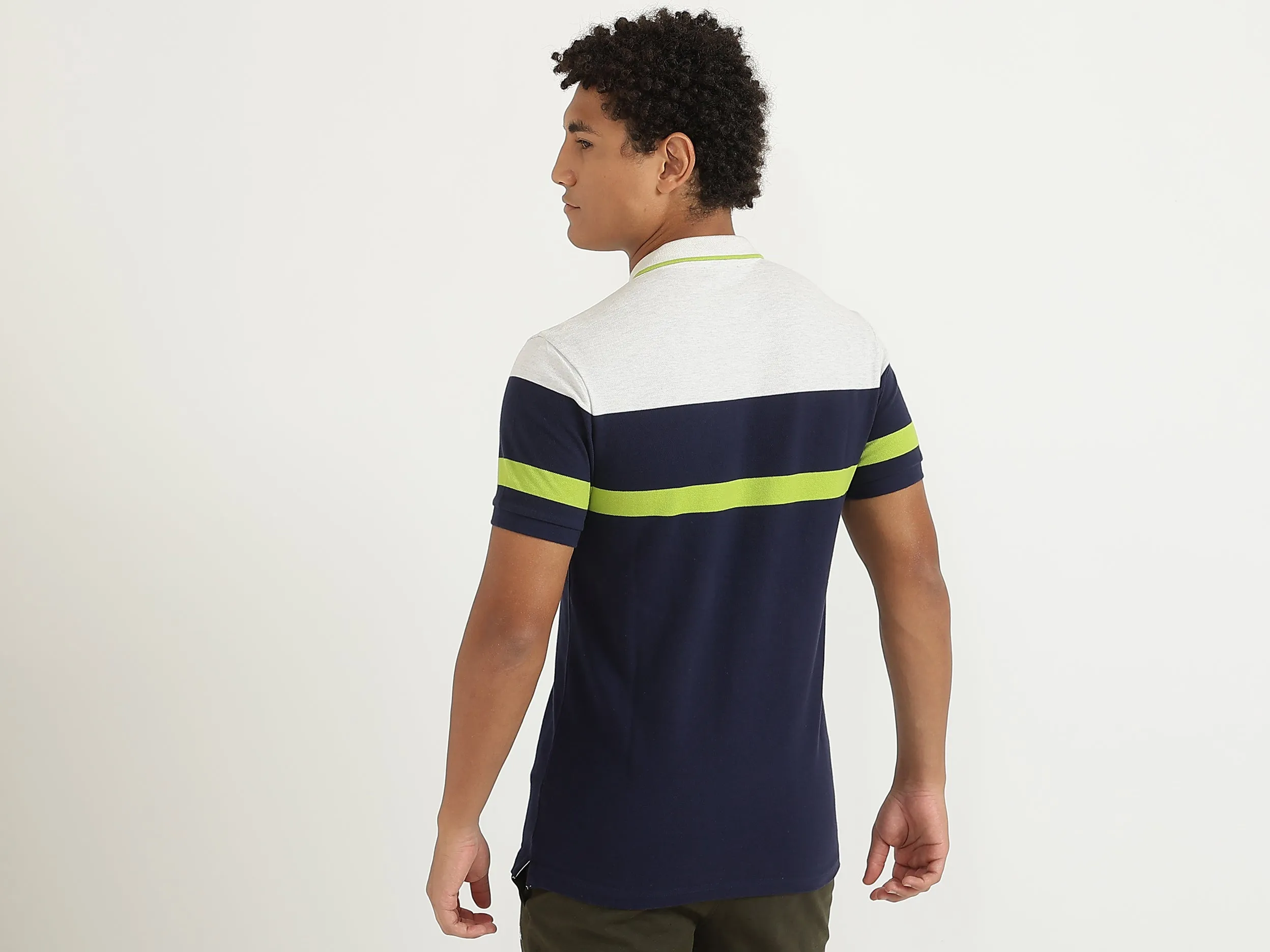 Men Colorblocked Regular Polo T Shirt
