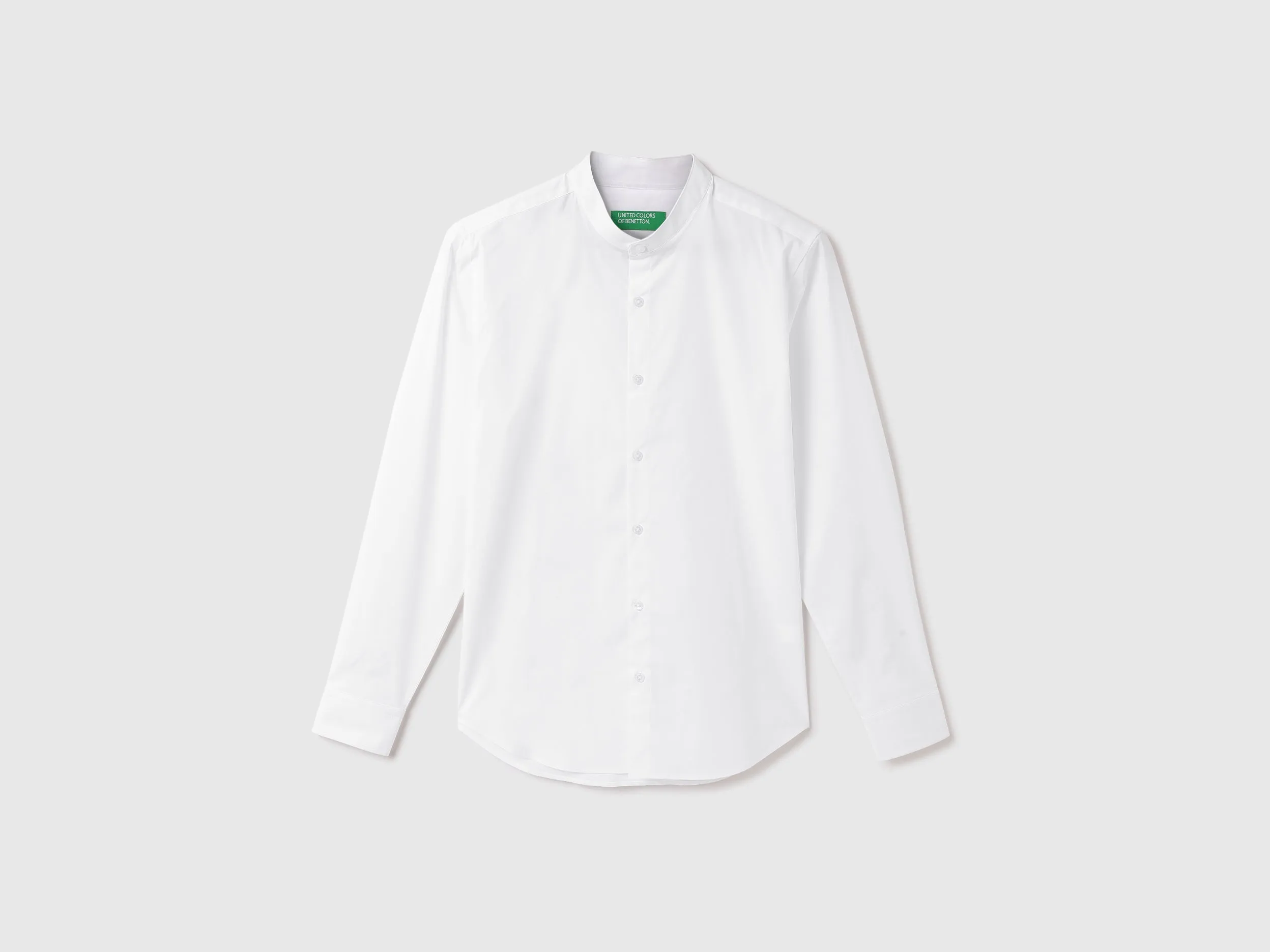 Men Solid Mandarin Collar Shirt