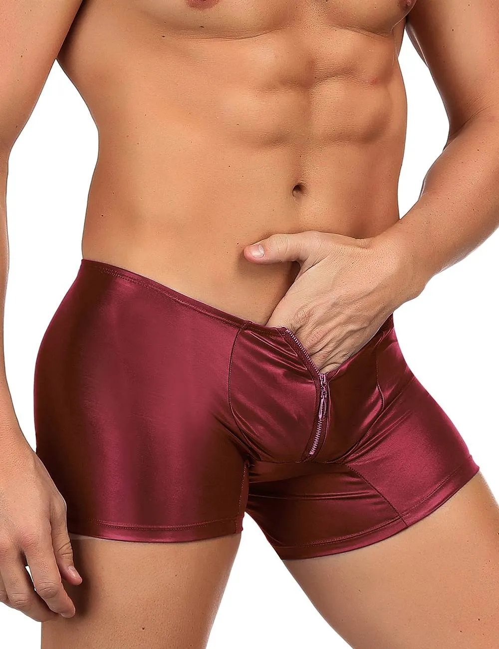Men‘s Leather Pants With Exposed Hips With Farawlaya