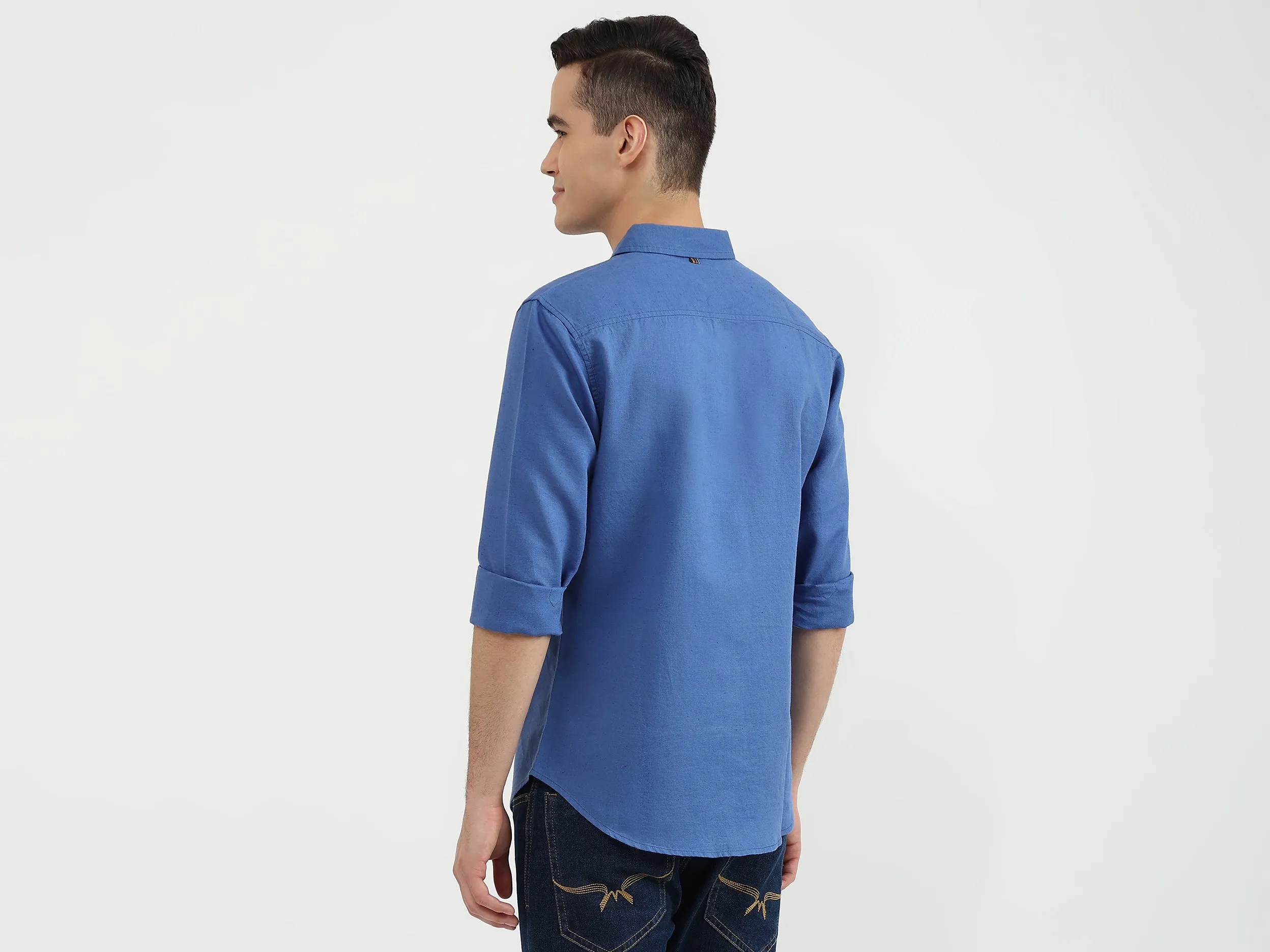 Mens Slim Fit Solid Shirt