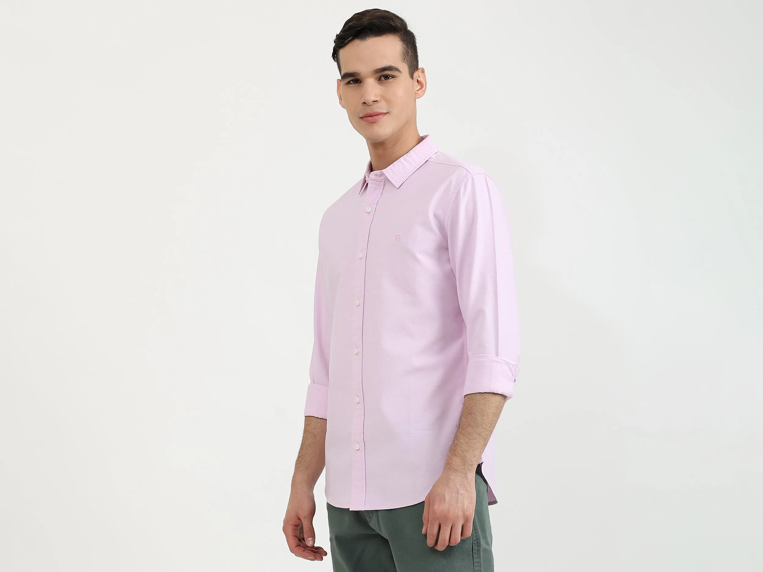Mens Slim Fit Solid Shirt