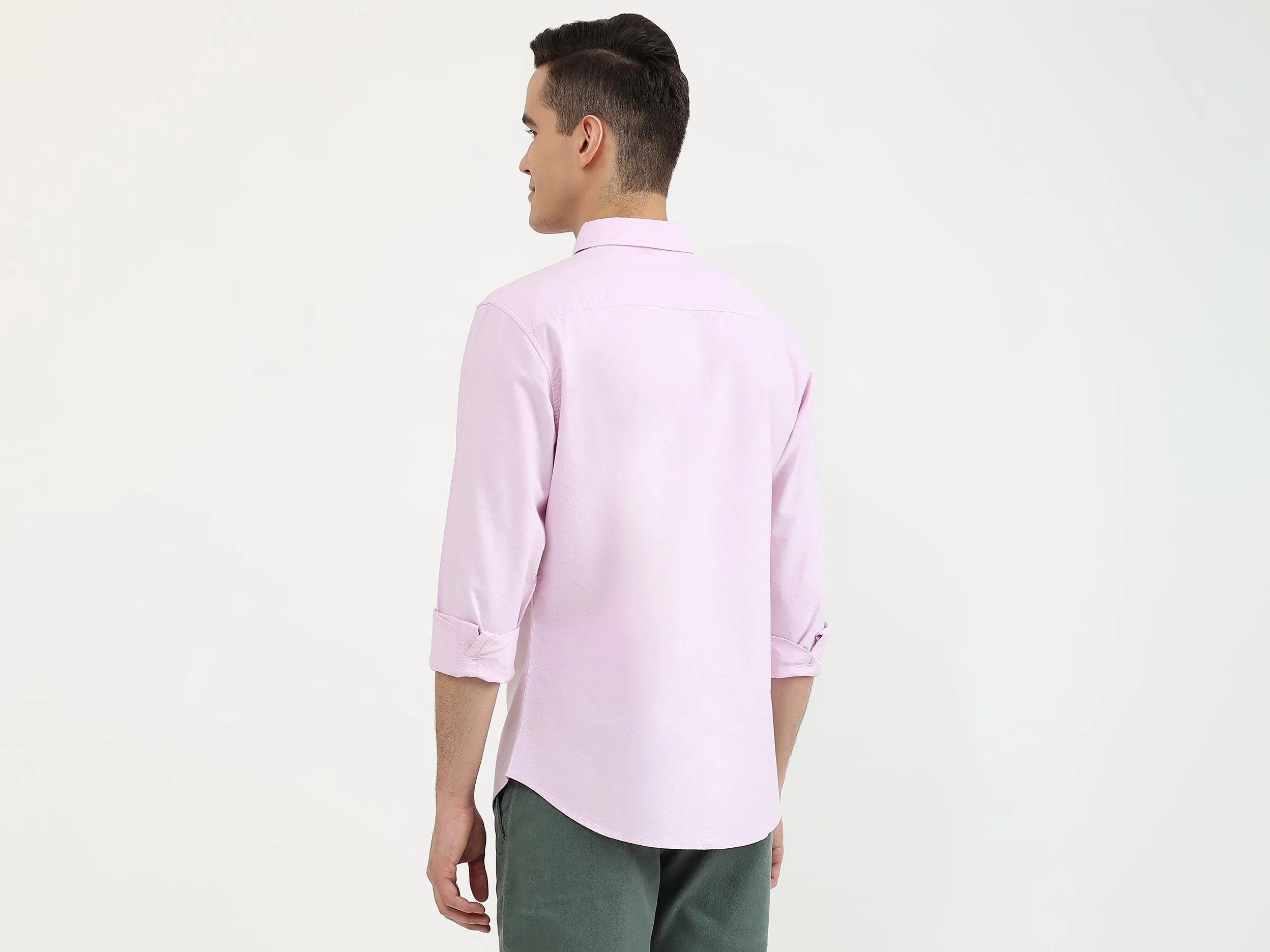 Mens Slim Fit Solid Shirt