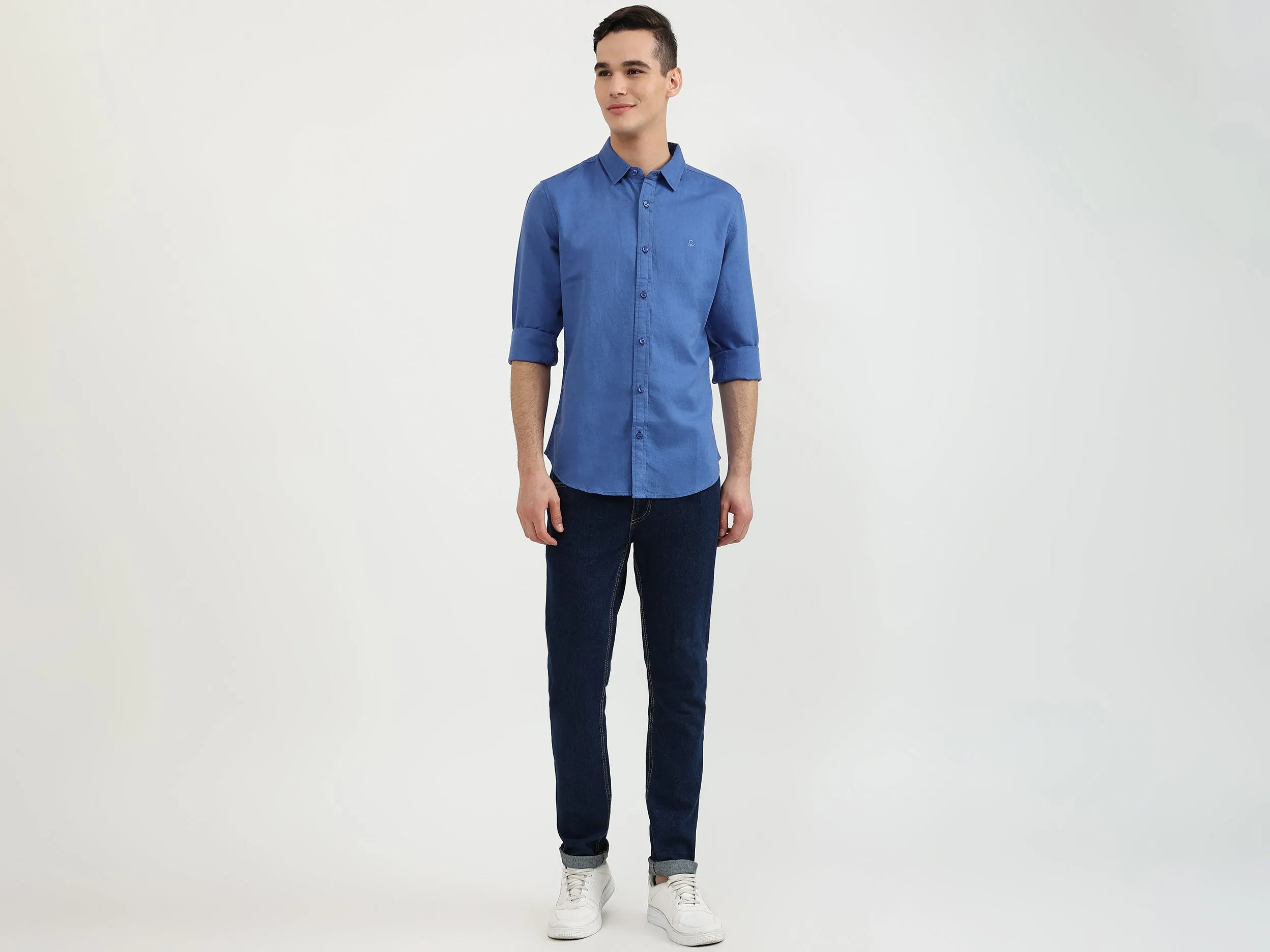 Mens Slim Fit Solid Shirt