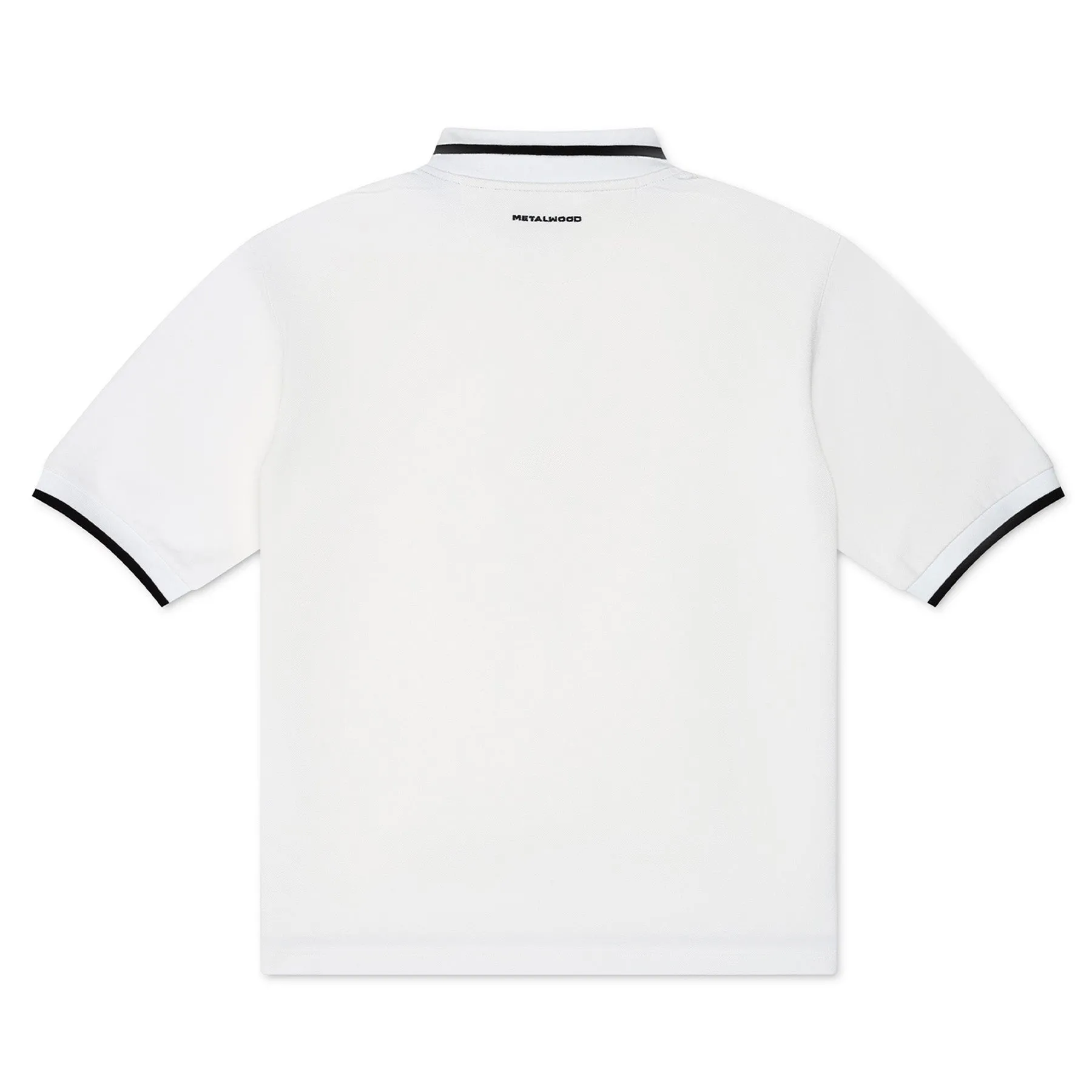 Metalwood Studio World Class Zip Polo White