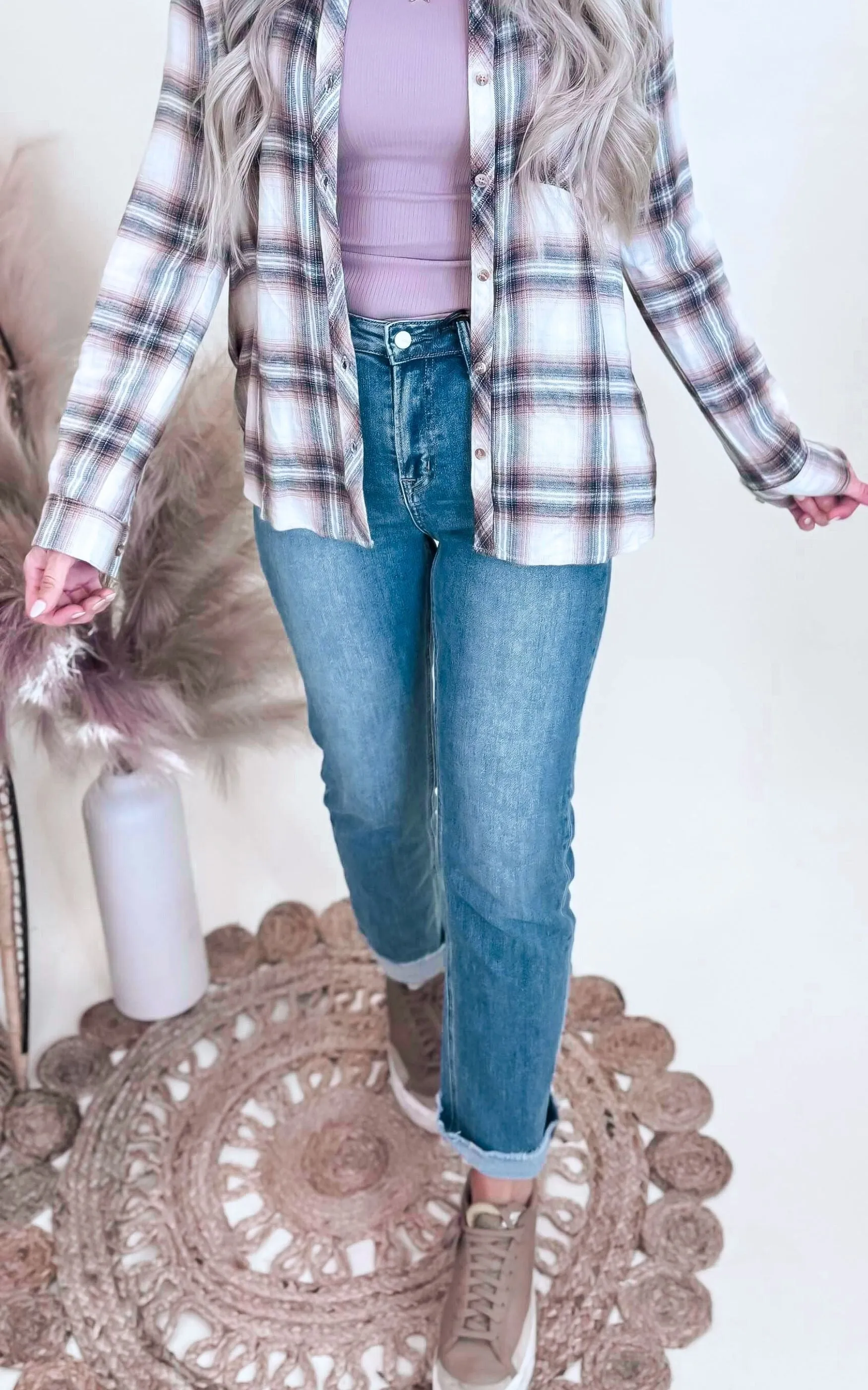 MICA | The Aniello Super High Rise Straight Denim Jean *