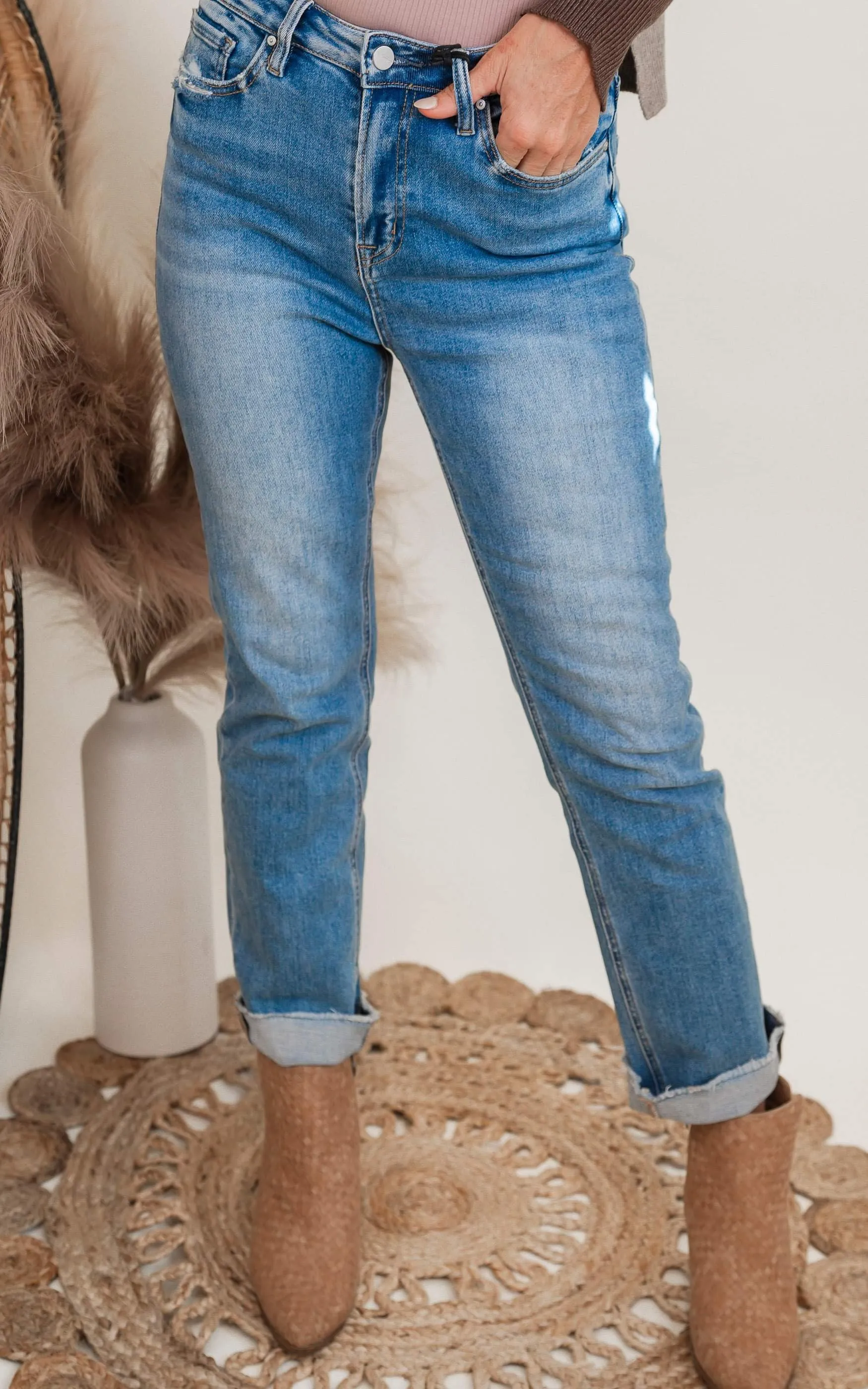 MICA | The Aniello Super High Rise Straight Denim Jean *