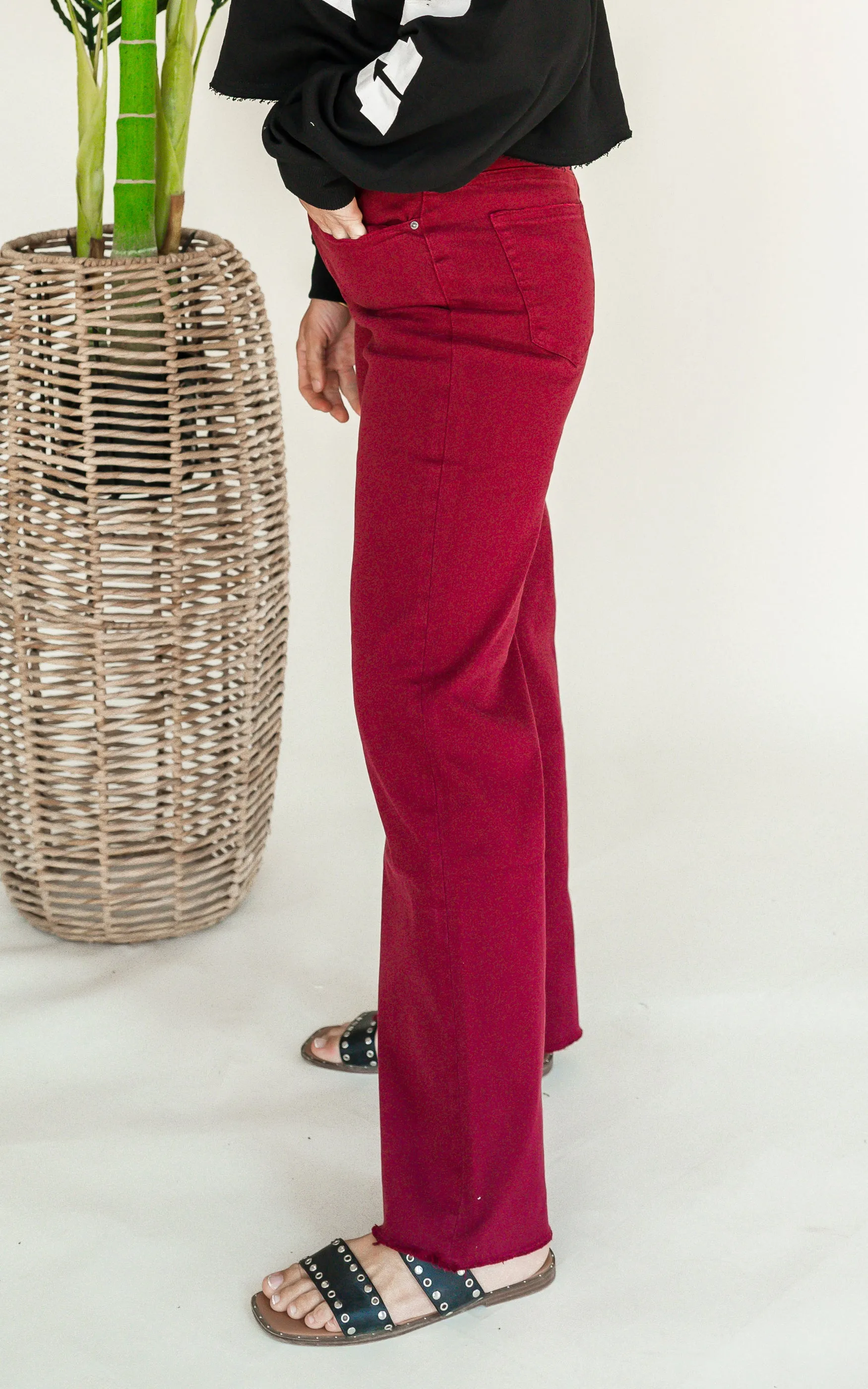 Mica | The Scarlett Stretch Super High Rise Wide Leg Denim Jean* - Final Sale