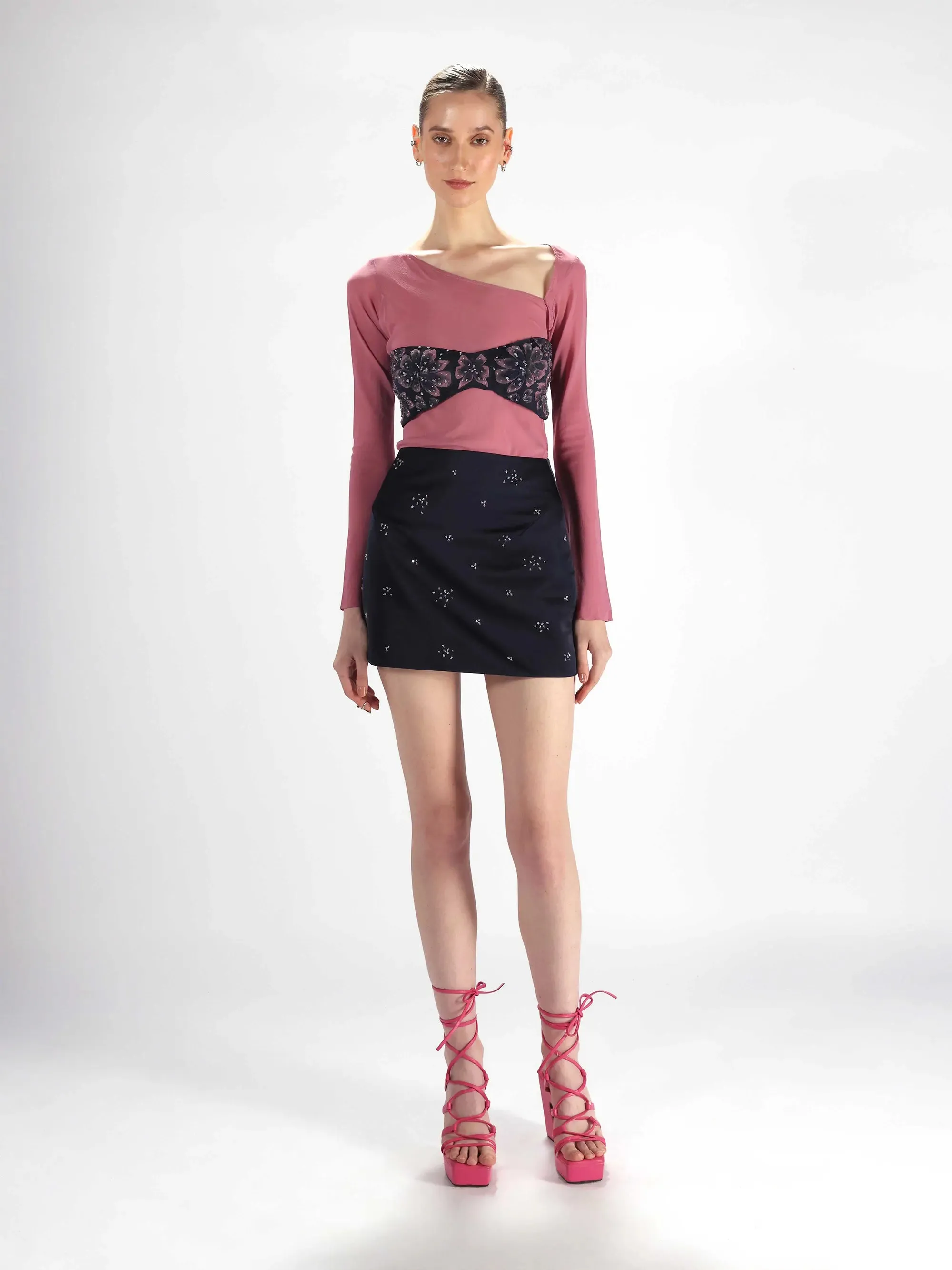 Midnight Embroidered Bralet