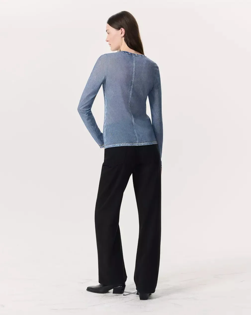 Miramar Mesh Long Sleeve Top - Antonia