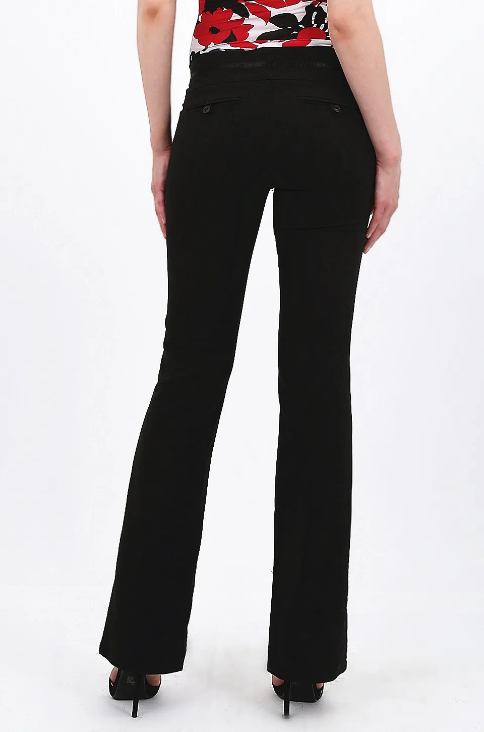 MISS PINKI Logan tailored bootcut work pants in Black