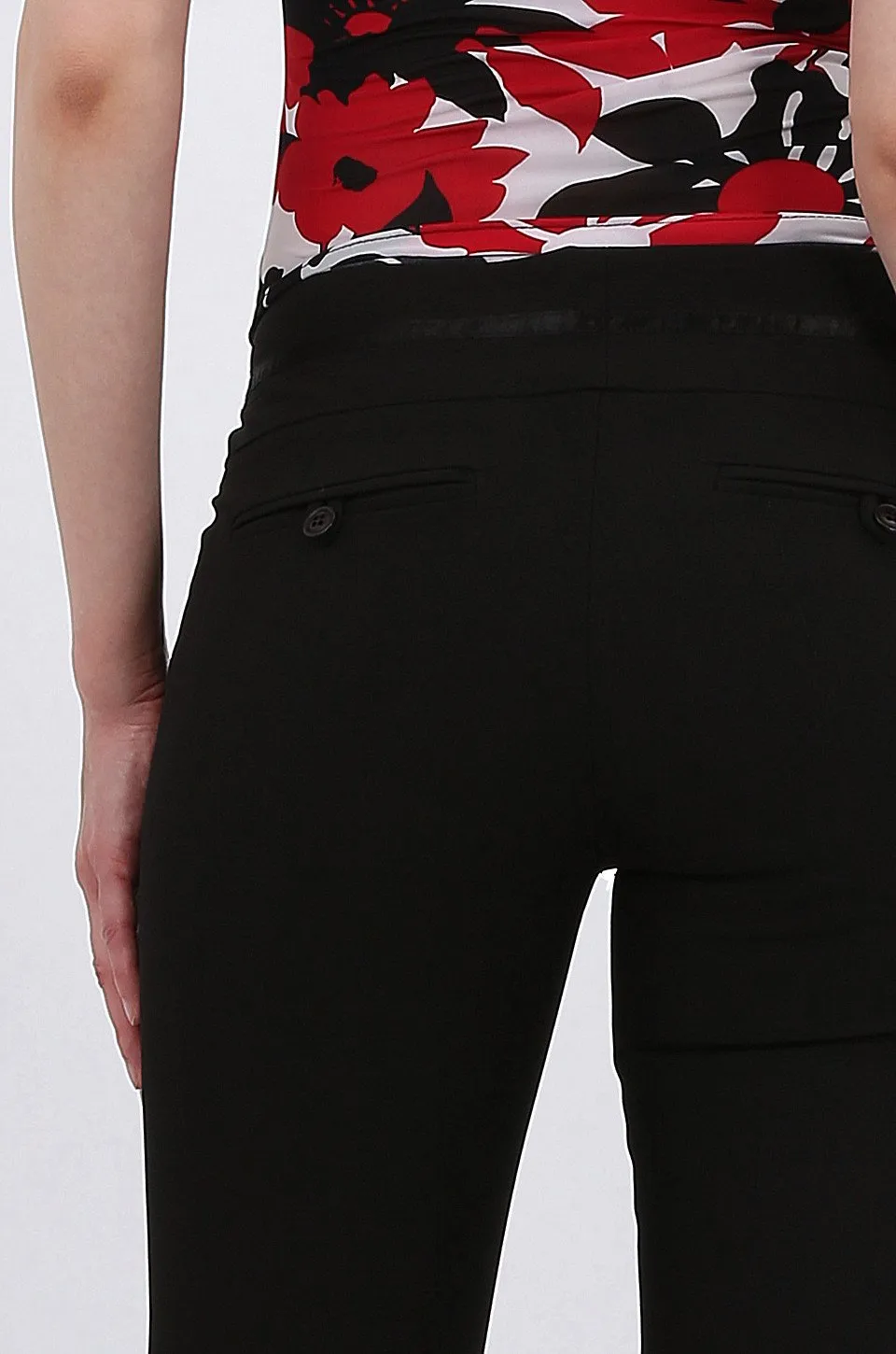 MISS PINKI Logan tailored bootcut work pants in Black