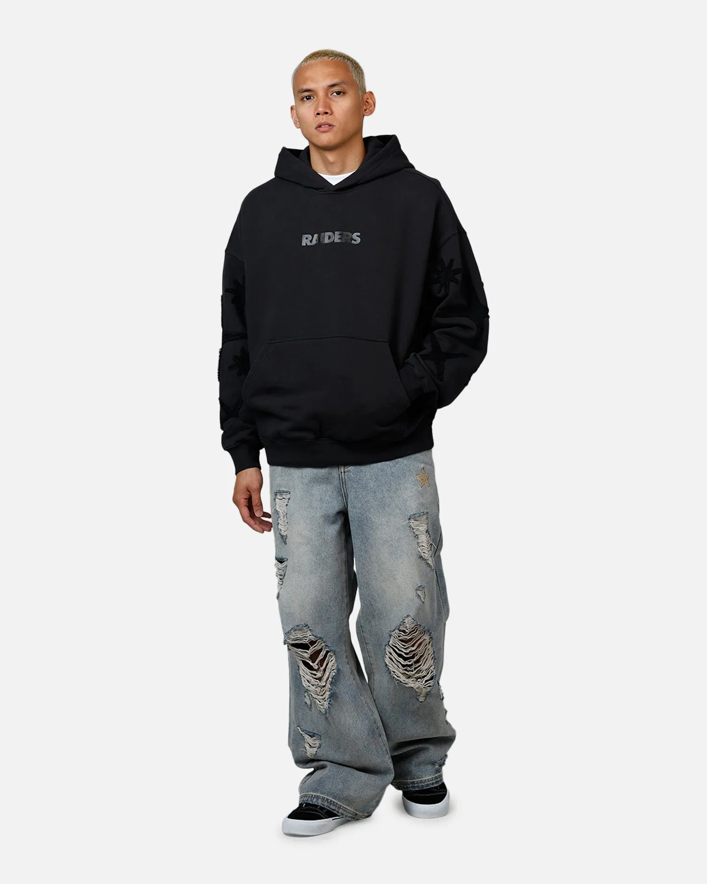 Mitchell & Ness Las Vegas Raiders Crossover Hoodie Black