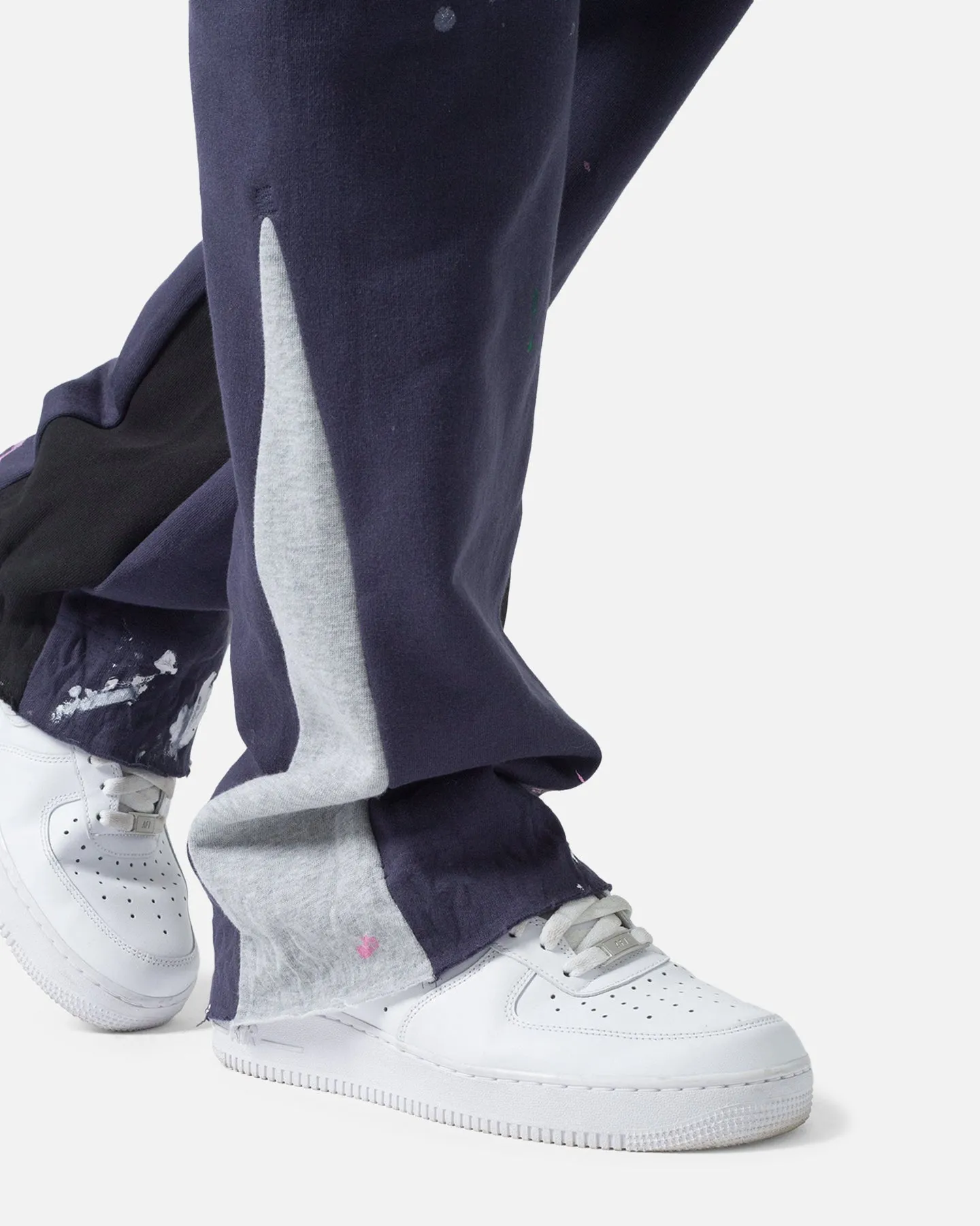 MNML Contrast Bootcut Sweatpants Vintage Navy